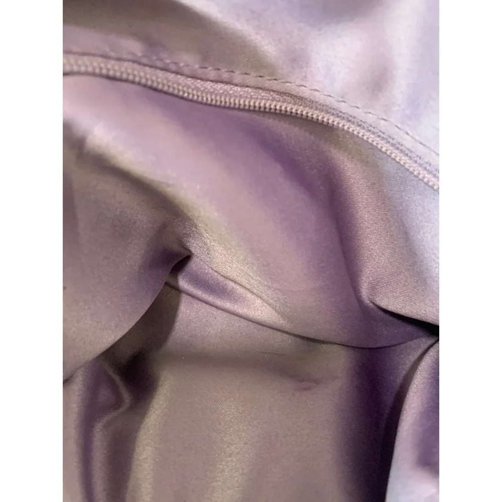 Coach Metallic Bronze Pebbled Leather Hobo Shoulder Bag Lilac Liner Brass HW#899